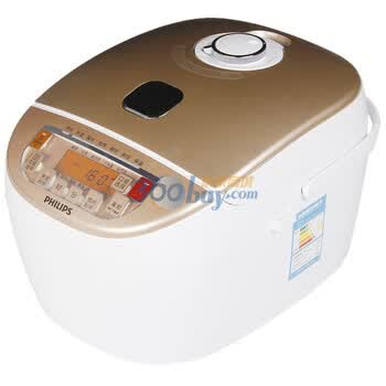 飞利浦（Philips）HD3087/00 智感系列触摸感应型电饭煲5L（香槟金色+白色）