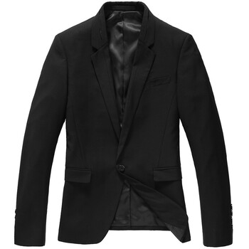 薪格仕品 外套 春装时尚单扣修身西装 JDXG03021 黑色 XXL
