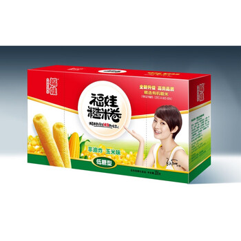 【福娃】有机食品 糙米卷 香芋味200g、红枣味200g、玉米味200g