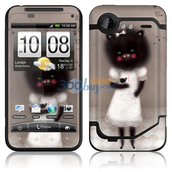 ideaSkin HTC Incredible S / G11 / 惊艳 / S710e 大头黑猫咪 外壳保护套皮贴膜 ENDAVC241993