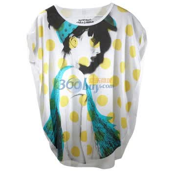 Giordano佐丹奴 T恤 女活出真我动感Big Tee 01391065 花的白色 M