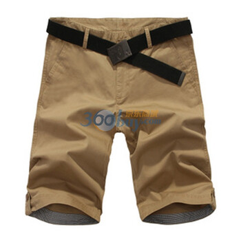 WINJEANS维杰斯 2012夏装新款 男装全棉休闲直筒修身薄款五分裤 8112 卡其 XXL