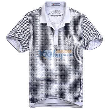 艾狄华伦 2012夏款时尚休闲男式翻领短袖T恤K8104 黑色 56