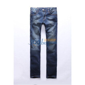 七匹狼SWJEANS休闲牛仔长裤171160403155 深蓝色 34