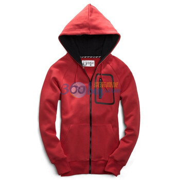 Giordano佐丹奴BSX 外套 男欢乐大家庭连帽卫衣 04081756 红色 XL