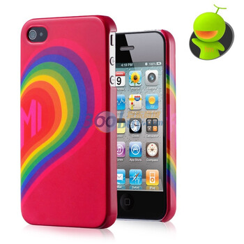 哈密瓜（hamimelon） 010101003422　情侣对壳之彩虹心的另一半 iphone4手机套 保护套 玫红色