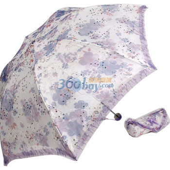 天堂伞 2012年新款系列 防紫外线 防晒 晴雨伞 341E朝花晨露 7号紫