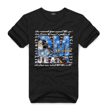 迪尔马奇 2012新品 品牌字母LOGO印花短袖T恤 DM905 黑色 XXXL