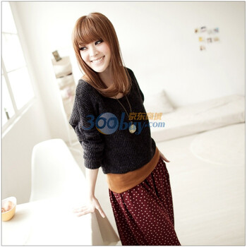 东京着衣 <em>宽松</em>罩衫宽领<em>短款毛衣</em>1027107 <em>黑色</em>