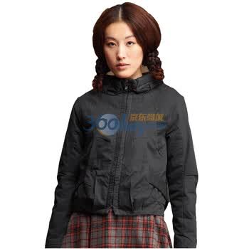 Inman茵曼2011冬装罗纹拼接修身分割棉衣JC20092 浅灰色 L