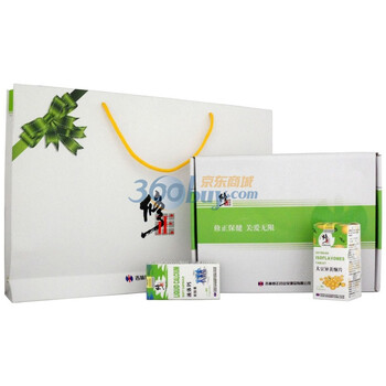修正 大豆异黄酮0.5gx60片+液体钙0.5gx60粒 延缓衰老 2礼盒+1手提袋