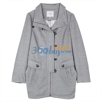 歌莉娅GOELIA外套韩版中长外套WG3G5671 灰色 M
