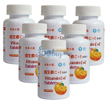 青青小美维生素C+维生素E(维生素C+E))咀嚼片 6瓶装