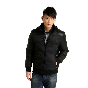 Jack Jones/杰克琼斯 羽绒服 立领拉链短款羽绒服I(黑)|211412054010 XXXL