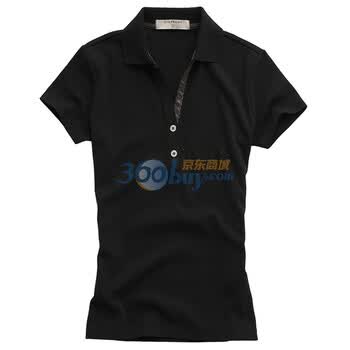 Giordano佐丹奴 Polo 女粉色缎带弹力修身POLO 01319074 黑色 M
