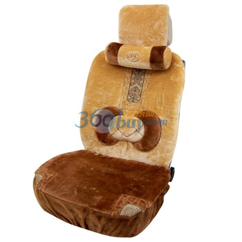 车之秀品 0817 秋冬款 平绒坐垫 汽车座垫 毛垫 华贵复古纹饰 汽车坐垫 冬季坐垫 米色