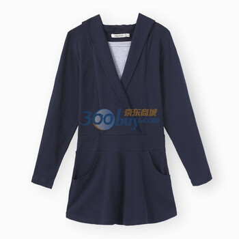 初刻CRUCCO 女装显瘦长外套 针织女装假两件长款外套 2011秋季新品 00011683 蓝色 L
