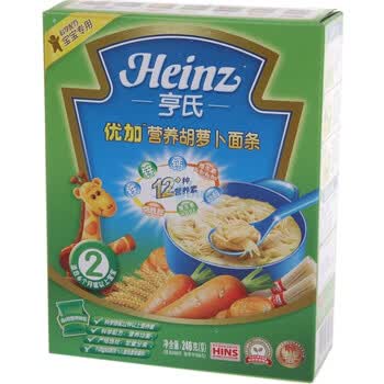 亨氏优加营养胡萝卜面条252g