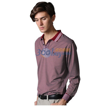 POLO VILLAE保罗威特男士休闲长袖polo衫 红条909 52/XL