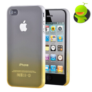 哈密瓜（hamimelon） HM0118 DUO色彩渐变磨砂系列 iphone4保护套 外壳 保护壳 黄色 送防尘塞贴膜