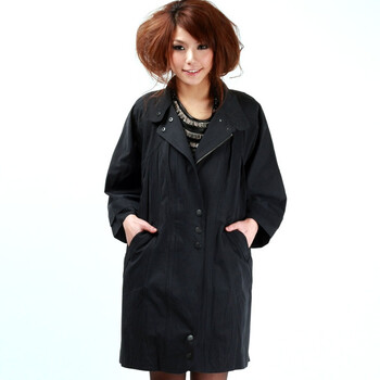 CELLMICELL 巴哈米舍2012新款春装 立裁七分袖风衣 女装 原创设计欧美风 703AF203 藏蓝 M