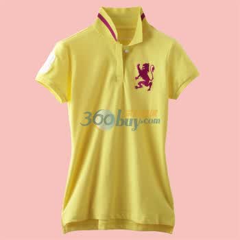 Giordano佐丹奴 Polo 女全新荧光狮王修身POLO 01312427 黄绿色 L