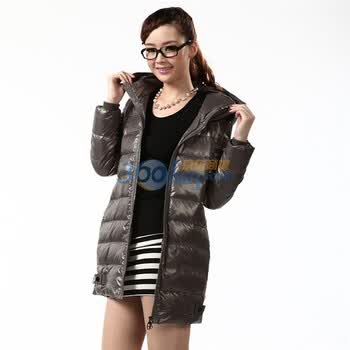 波司登旗下 2011新款 冰洁羽绒服 女式简约时尚中长款 BG11160灰色185/104A(XXXL)