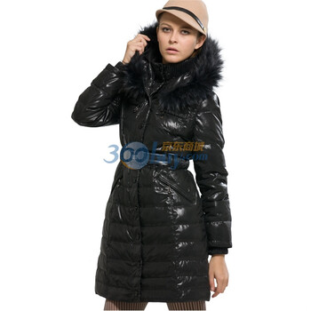 妠彩N.CAI 2011冬季时尚女装气质修身羽绒服 Y11095黑色XXL