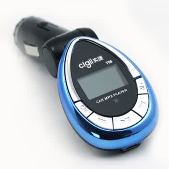实捷（cigii）车载MP3-T88 4GB内存 红/蓝/金/粉 四种颜色可选 蓝