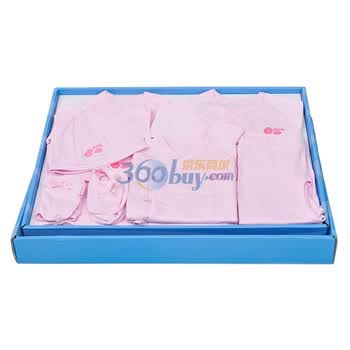贝贝怡（bornbay） BB937 宝宝服 快乐成长礼盒 婴儿童装内衣 淡粉 均码