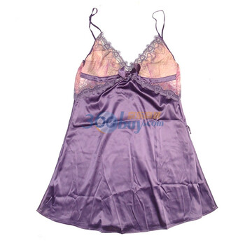 春夏家居服 高品质时尚刺绣豹纹印花吊带裙 2219 紫色 L