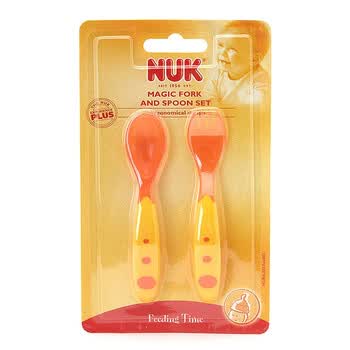 NUK 彩色透明小调羹和小叉子