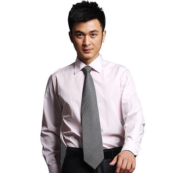 V3 MAN 新春新款 粉色圆点 男士正装 长袖修身衬衫31934018-025 浅粉红 43