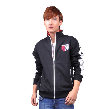 ［FYNEX］2011冬装新款男装纯色休闲卫衣抓绒开衫 男外套黑FQ556 黑色 XXL/180