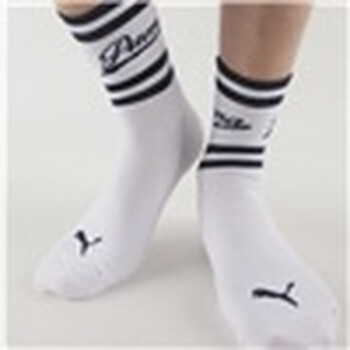 PUMA 彪马 男士提花 精梳棉 商务休闲 短款袜子 漂白 25-27cm