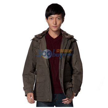 柒牌 SEVEN男装秋冬新款男士休闲中长款棉服保暖外套70K222904 通色 190