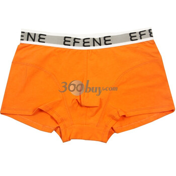 78元2件立省20元！！EFENE依纷 纯棉男式平角内裤EWT0020 橙色 XXL