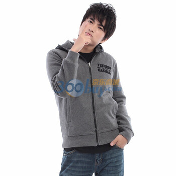 以纯 男装开衫两面穿2012春秋款拉链夹克21413578 原329 深灰 XL