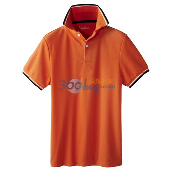 Giordano佐丹奴 Polo 男速干撞色边珠地修身DRY POLO 01010006 橙红色 M