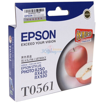 爱普生（Epson）T0561 黑色墨盒（适用R250 RX430 RX530）