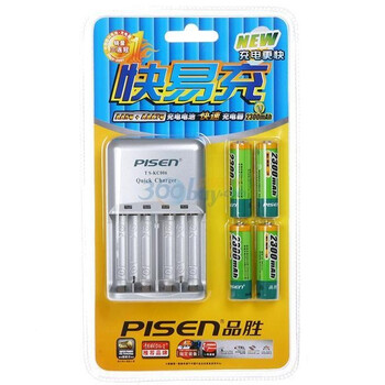 品胜快易充充电套装(配4支2300mAh5号充电池)