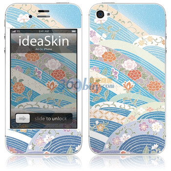 ideaSkin iPhone 4S 浪花层层 手机外壳保护套皮贴膜 CJLA010284