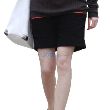 艾米 AMII 斜纹短裤 A7NK3100802 黑色 S