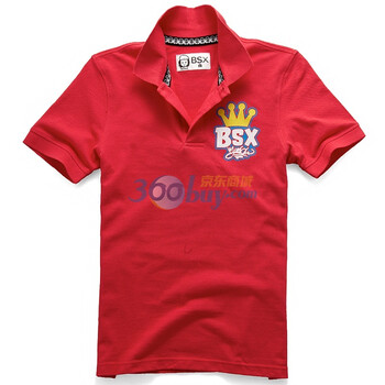 Giordano佐丹奴BSX Polo 男MINI CHE经典头像印花POLO 04011100 桔红色 XL