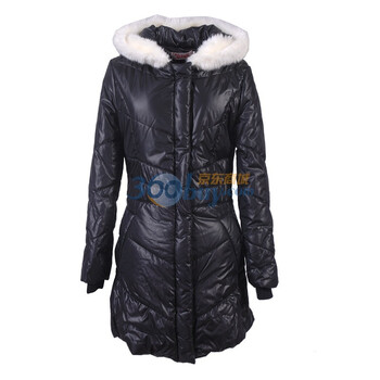 薇薇花开 冬之恋情 2011秋冬新品修身中长款棉服棉衣 FY4111206W009 黑色 L