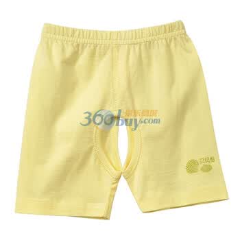 贝贝怡 纯棉宝宝 婴儿服装开裆裤 宝宝短裤夏季 新生儿衣服BB502 淡黄 90码