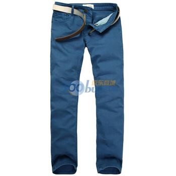 零号男 男装春装新品 型色亮彩休闲裤 BDB0029 蓝色 36