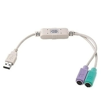 日本SANWA SUPPLY USB-CVPS2 2个PS/2口的高速稳定USB线 可连接PS口的鼠标和键盘