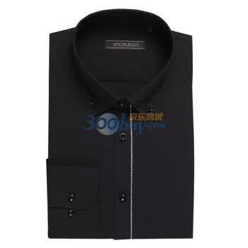 VITO RUFOLO唯阿男士精品衬衫BC7074 黑色 46
