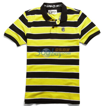 Giordano佐丹奴BSX Polo 男炫彩横间BSX皇冠短袖POLO 04011005 土黄 XL